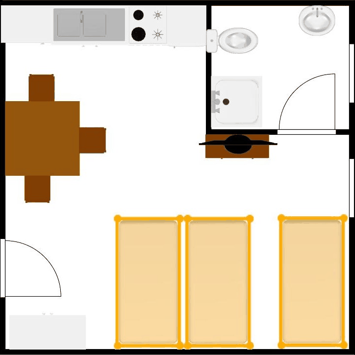 Grundriss des Appartements G’sundheitsbründl