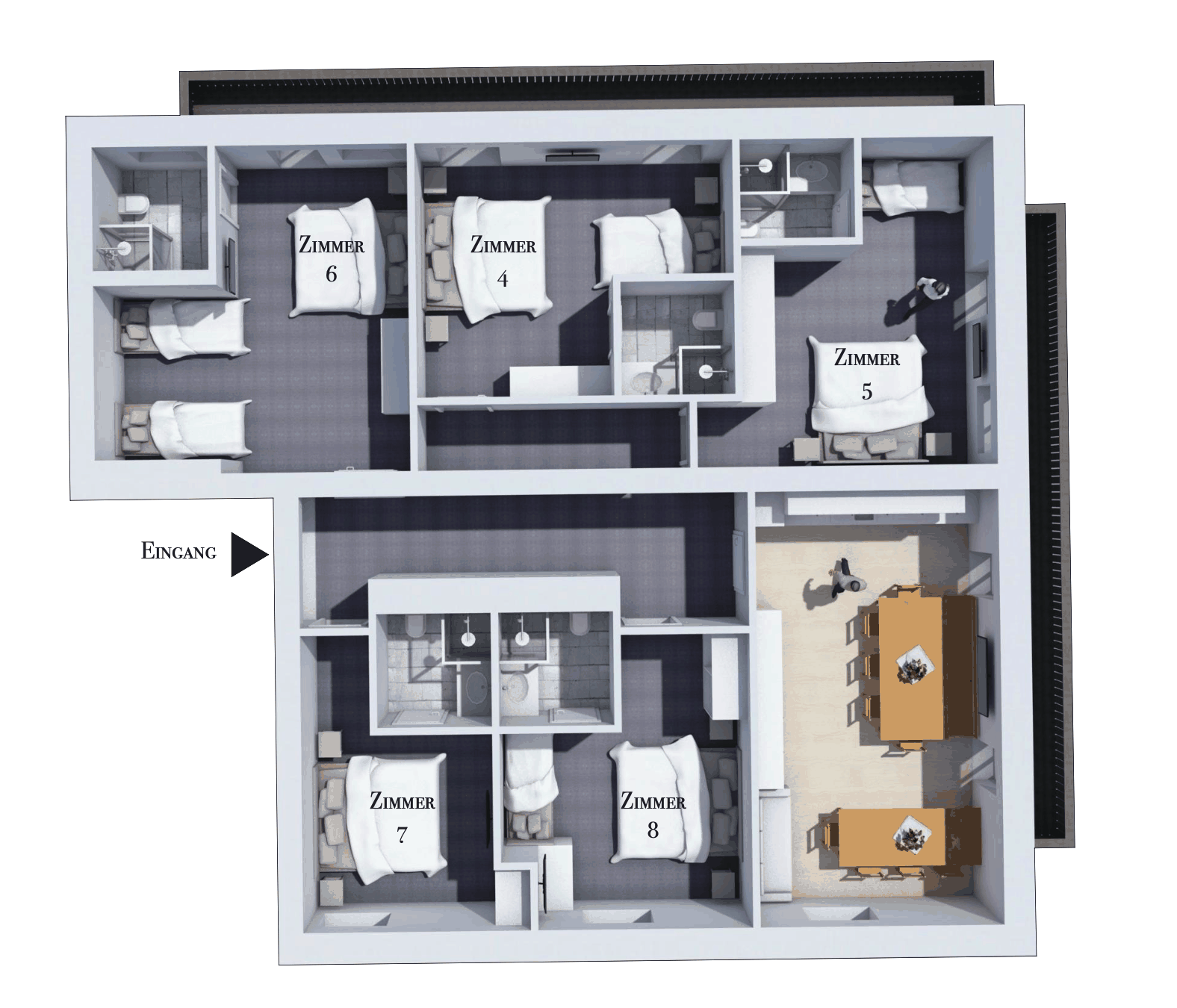 Grundriss der Ferienwohnung Hohe Salve